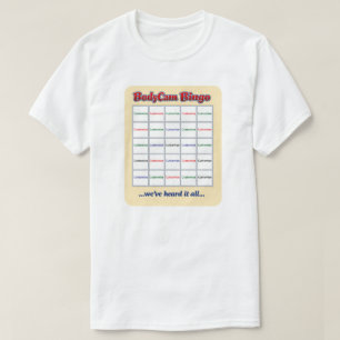 "Custom BodyCam Bingo 2" (vit 1) T-Shirt
