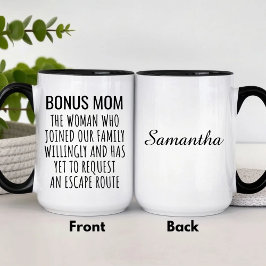 Custom Bonus Mom Definition Funny Stepmother Gift  Mugg