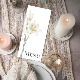 Custom Botanical Wedding Menu Meny