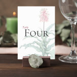 Custom Botanical Wedding Table Number Bordsnummer<br><div class="desc">Guide your guests in style with this custom botanical wedding table number, featuring soft, hand-painted florals and flowing greenery in a clean, elegant layout. The delicate botanical artwork pairs beautifully with classic typography, creating a refined and cohesive look for your reception tables. Ideal for garden weddings, romantic celebrations, and nature-inspired...</div>