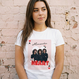 Custom Boyfriend Photos With Name Valentine Heart T Shirt