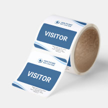 Custom Branded Healthcare Visitor Tag Stickers