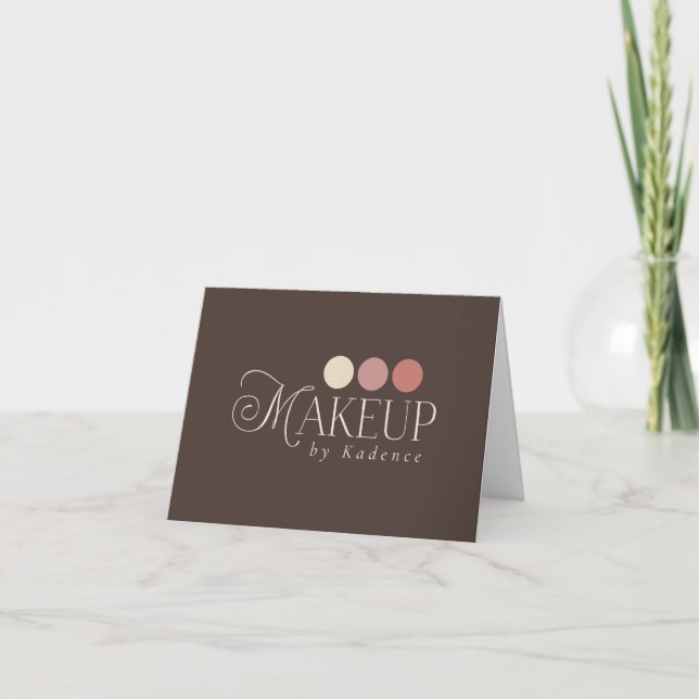 Custom Branded Makeup Artist Tack Kort (Framsida)