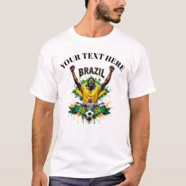 Custom Brazil Soccer Football Team Supporter T Shirt