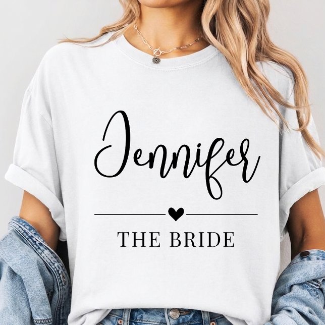 Custom bridesmaid name shirt, Bachelorette Party T Shirt (custom script bridesmaid shirt, personalized bachelorette outfit shirt, bridal party outfit shirt)