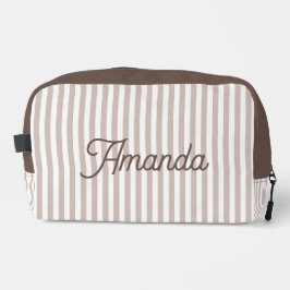 Custom Bridesmaid Striped Cosmetic Bag