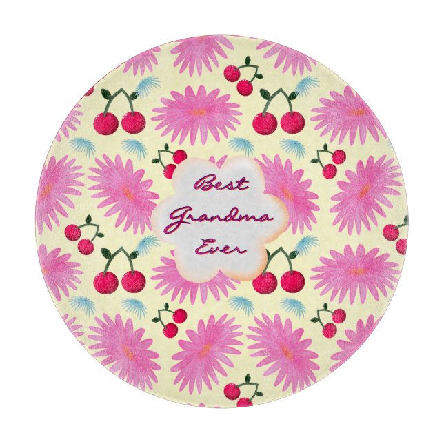 Custom Bright Pink Floral Cherry Pattern  (Framsidan)