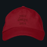 Custom Broderad Keps<br><div class="desc">Style: Alternative Apparel Basic Adjustable Cap Want a good-looking comfortable hat? This one's for you. From Alternative Apparel, this chino twill cap has a pre-curved bill, cloth strap and an antique brass slide buckle closure with tuck-in grommet, so it fits well on anyone. Contrasting navy underbill on all colors except...</div>