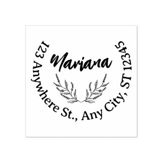 Custom Business Address Stamp – Clean Round Design Stämpel