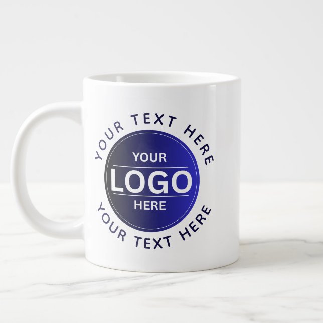 Custom Business Brand Logo Jumbo Mugg (Vänster)