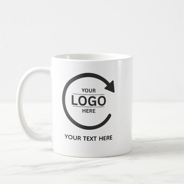 Custom Business Brand Logo Kaffemugg (Vänster)