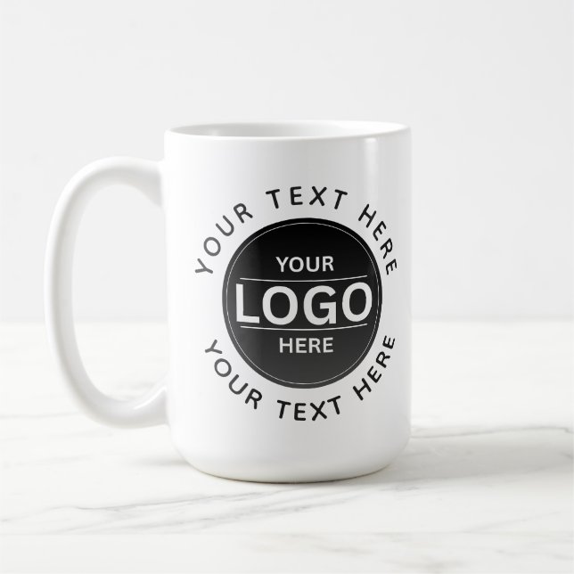Custom Business Brand Logo Kaffemugg (Vänster)