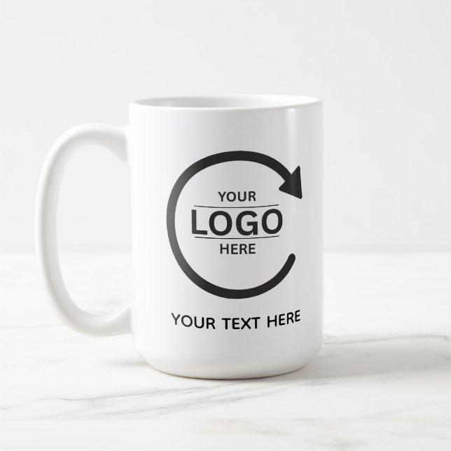 Custom Business Brand Logo Kaffemugg (Vänster)