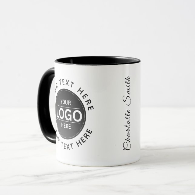 Custom Business Brand Logo Mugg (Framsida vänster)