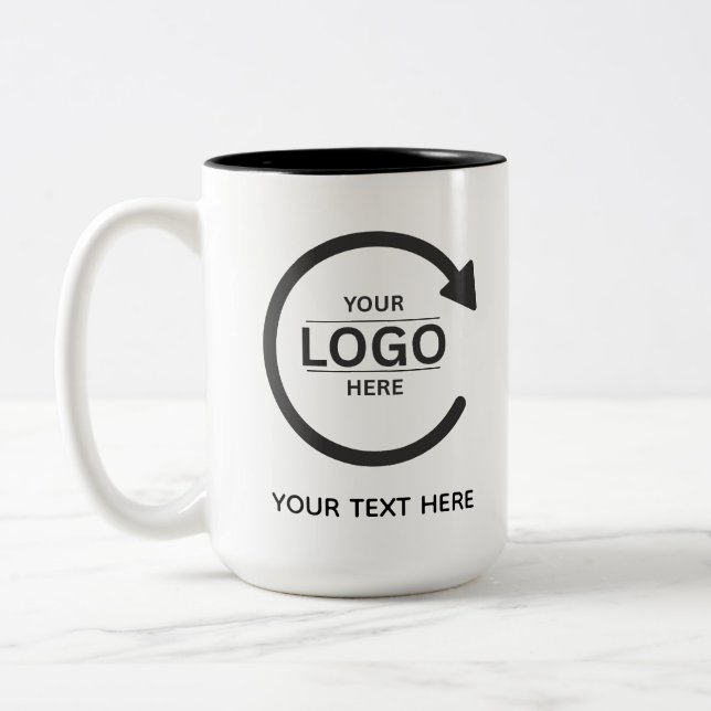 Custom Business Brand Logo Två-Tonad Mugg (Vänster)