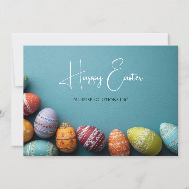 Custom Business Easter Greeting Card  Julkort (Framsida)