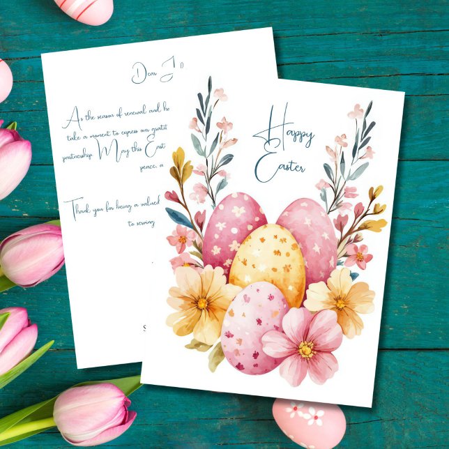 Custom Business Easter Greeting Card  Kort (Skapare uppladdad)