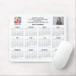 Custom Business Logo 2026 Company Calendar Musmatta<br><div class="desc">This modern business calendar mouse pad gift is custom made with your professional company name under the the agent name in chic typography. These minimalist black and white calendar mousepads feature your logo on one side and personalized photo on the other. Contemporary marketing tools for a corporation in 2026. The...</div>