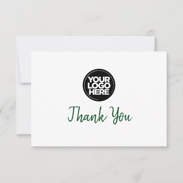 Custom Business Logo And Message Thank You Card Inbjudningar (Framsida)