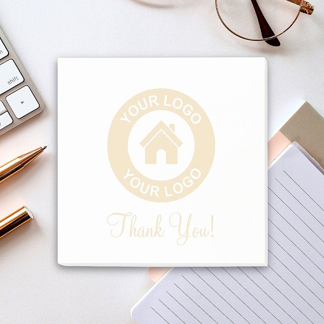 Custom Business Logo And Text Post-it Block (Skapare uppladdad)