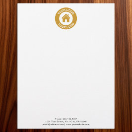 Custom Business Logo Black and White Personalized Brevhuvud