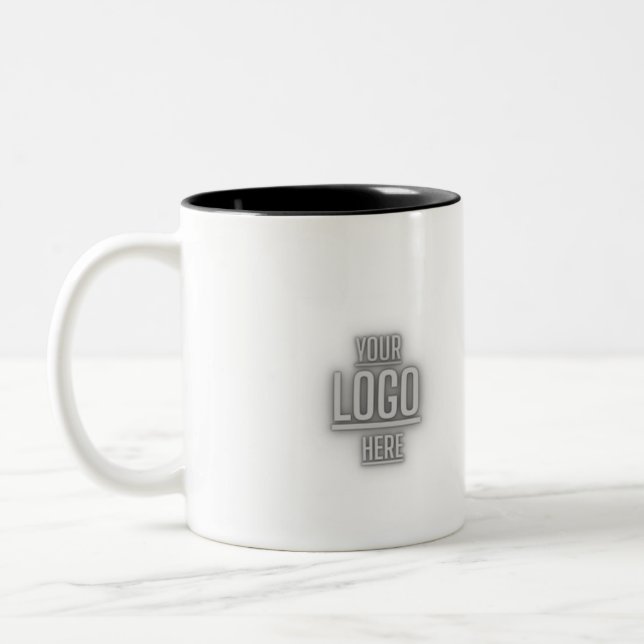 Custom Business Logo Branded Coffee Mug Två-Tonad Mugg (Vänster)