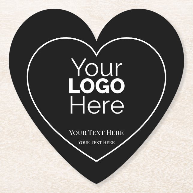 Custom Business Logo Branded Professional  Underlägg Papper (Framsida)