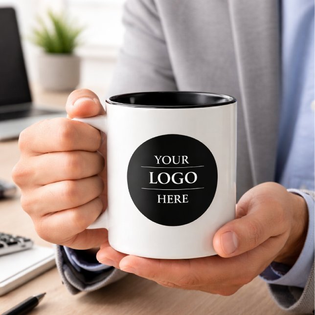 Custom Business Logo Branded Två-Tonad Mugg (Skapare uppladdad)