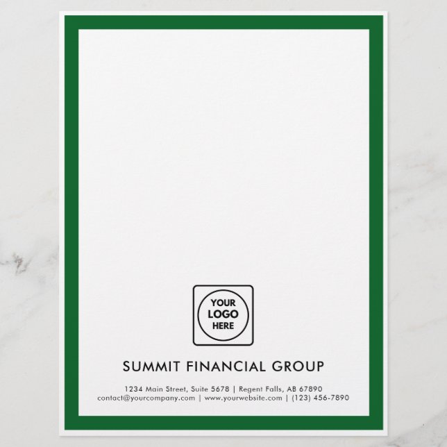 Custom Business Logo Branding Professional  Brevhuvud (Framsida)