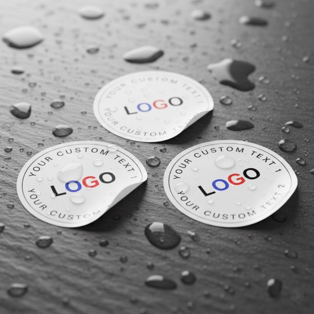 Custom Business Logo Bulk (30) Waterproof Stickers (custom waterproof stickers for packaging)