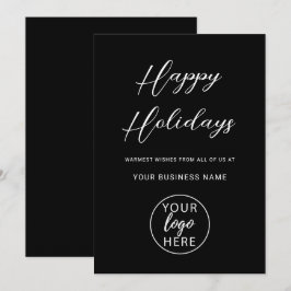 Custom Business Logo Christmas Holiday Julkort