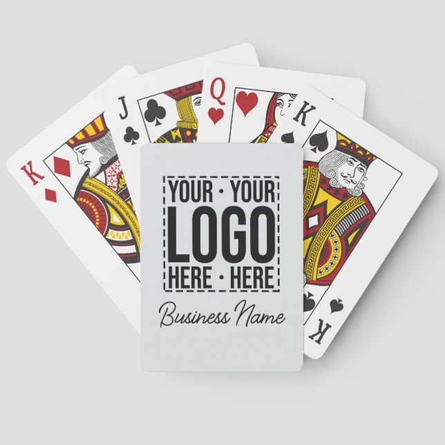 Custom Business Logo Corporate Company Modern Cool Casinokort (Baksidan)