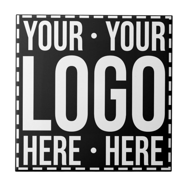 Custom Business Logo Corporate Company Modern Cool Kakelplatta (Framsidan)