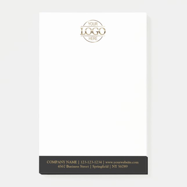 Custom Business Logo Elegant Simple Professional  Post-it Block (Framsida)