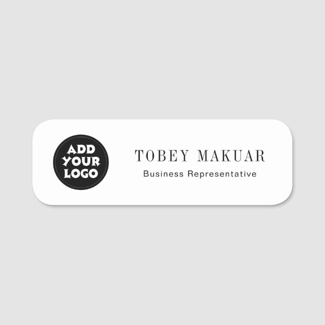 Custom Business Logo Employee Staff Name Tag Namnbricka (Framsida)