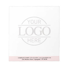 Custom Business Logo Faded Backdrop Modern Simple Anteckningsblock