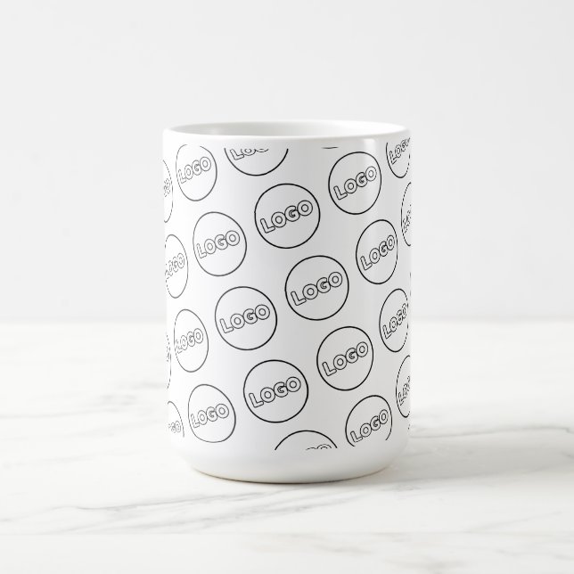 Custom Business Logo Modern Branded Coffee Kaffemugg (Center)