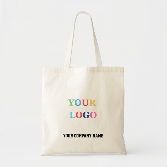Custom Business Logo Promotional Branding Tote Bag Tygkasse (Framsidan)