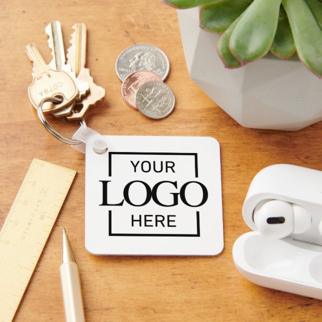 Custom Business Logo & QR Code Promotional Swag Nyckelring (Skrivbord)