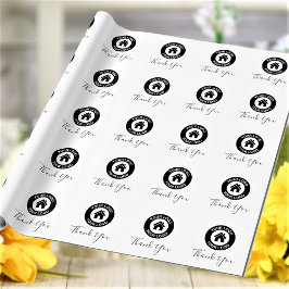 Custom Business Logo Tack Text Omslagspapper Presentpapper