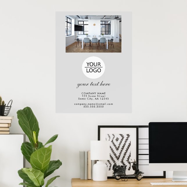 Custom Business Logo & Text Office Poster (Hemmakontoret)
