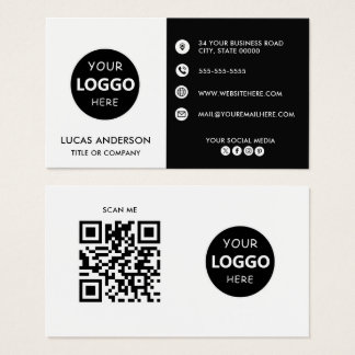 Custom business logo website social media visitkort