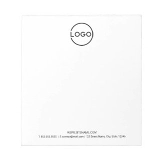 Custom Business Logo with Custom Text Anteckningsblock