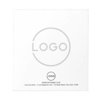 Custom Business Logo with Custom Text Anteckningsblock