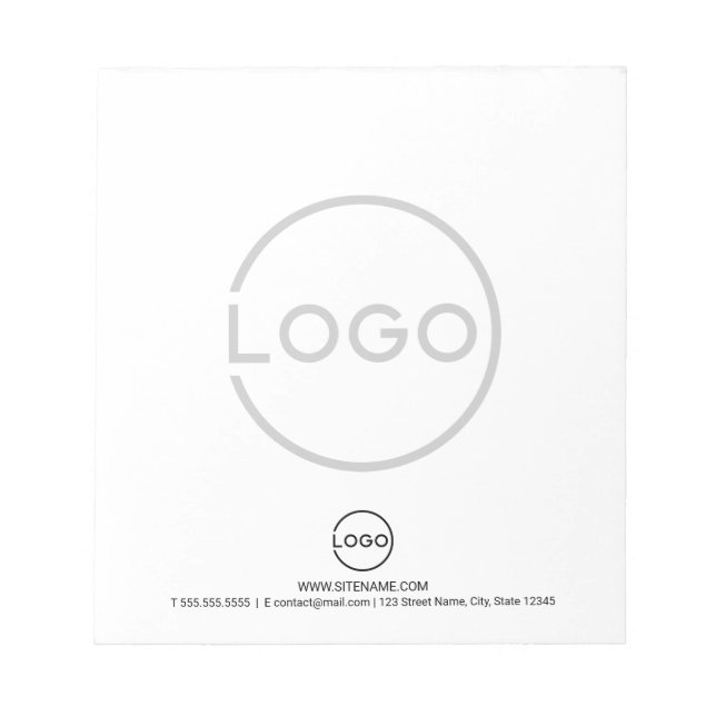Custom Business Logo with Custom Text Anteckningsblock (Framsida)