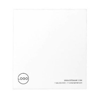 Custom Business Logo with Custom Text Anteckningsblock