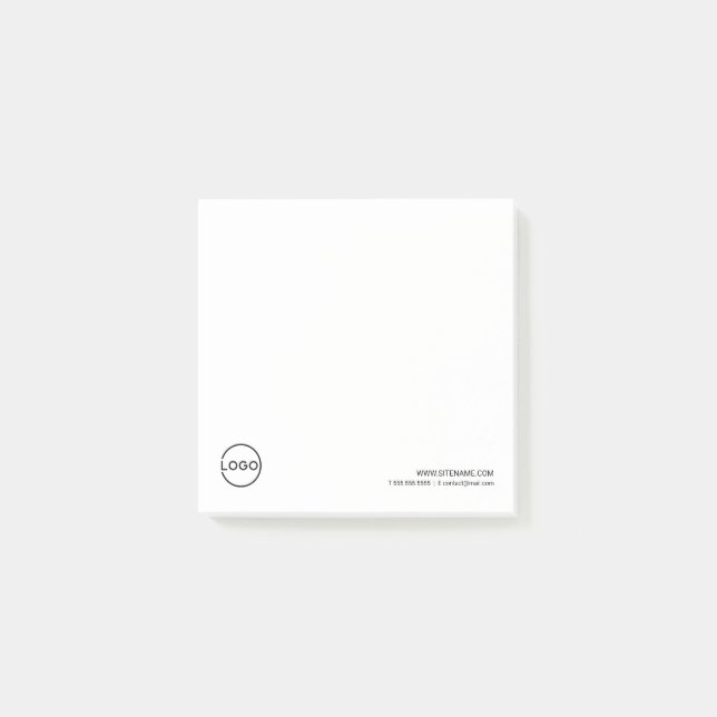 Custom Business Logo with Custom Text Post-it Block (Framsida)