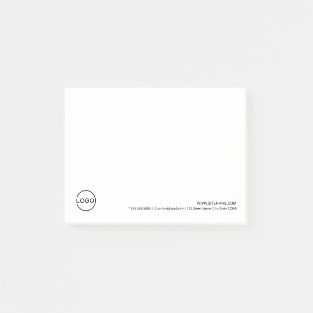 Custom Business Logo with Custom Text Post-it Block (Framsida)
