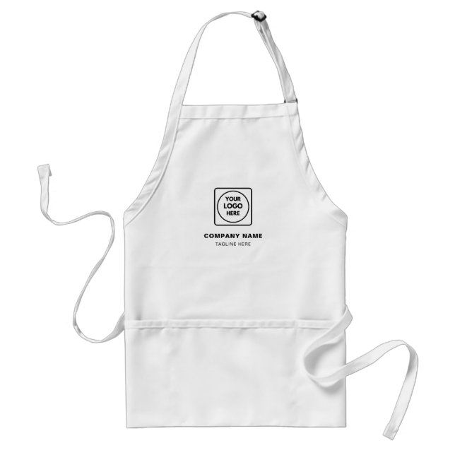 Custom Business Name Logo Modern Branding Apron Förkläde (Framsidan)