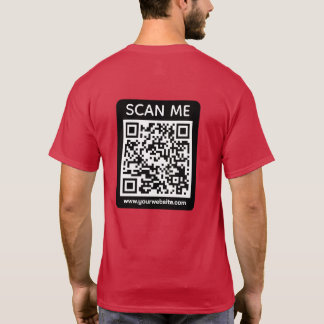 Custom Business QR Code Scan Me T Shirt